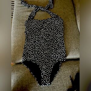 NWT Jantzen retro polka dot halter swimsuit